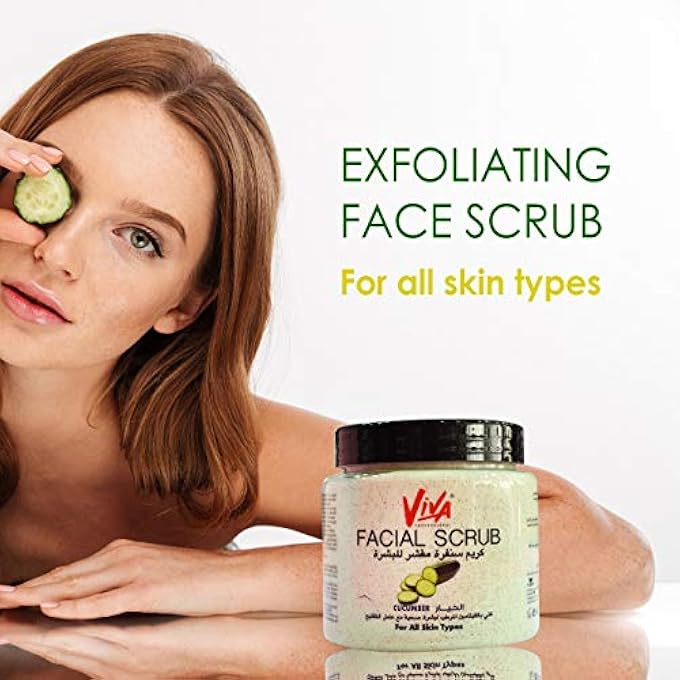 VIVA FACIAL SCRUB CUCUMBER 500G - FOR ALL SKIN TYPES - Image 1